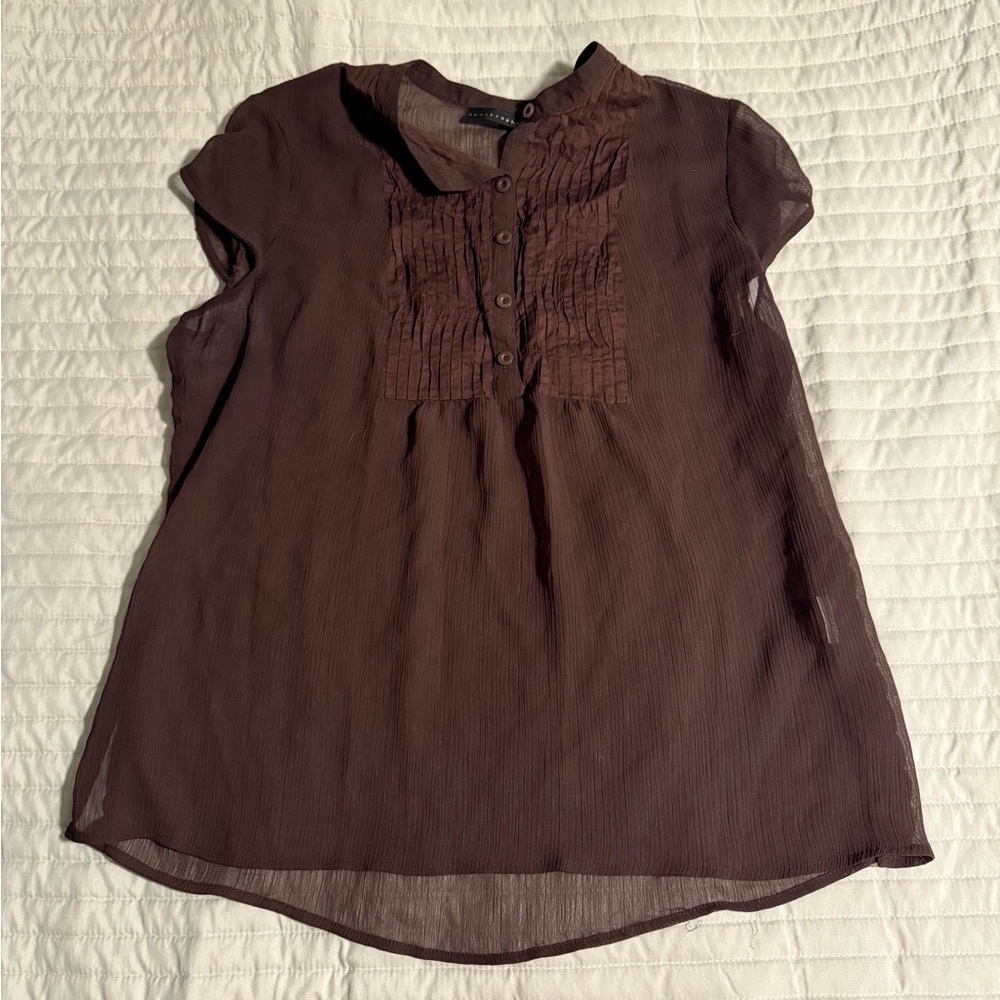 Apostrophe Chocolate Brown Blouse